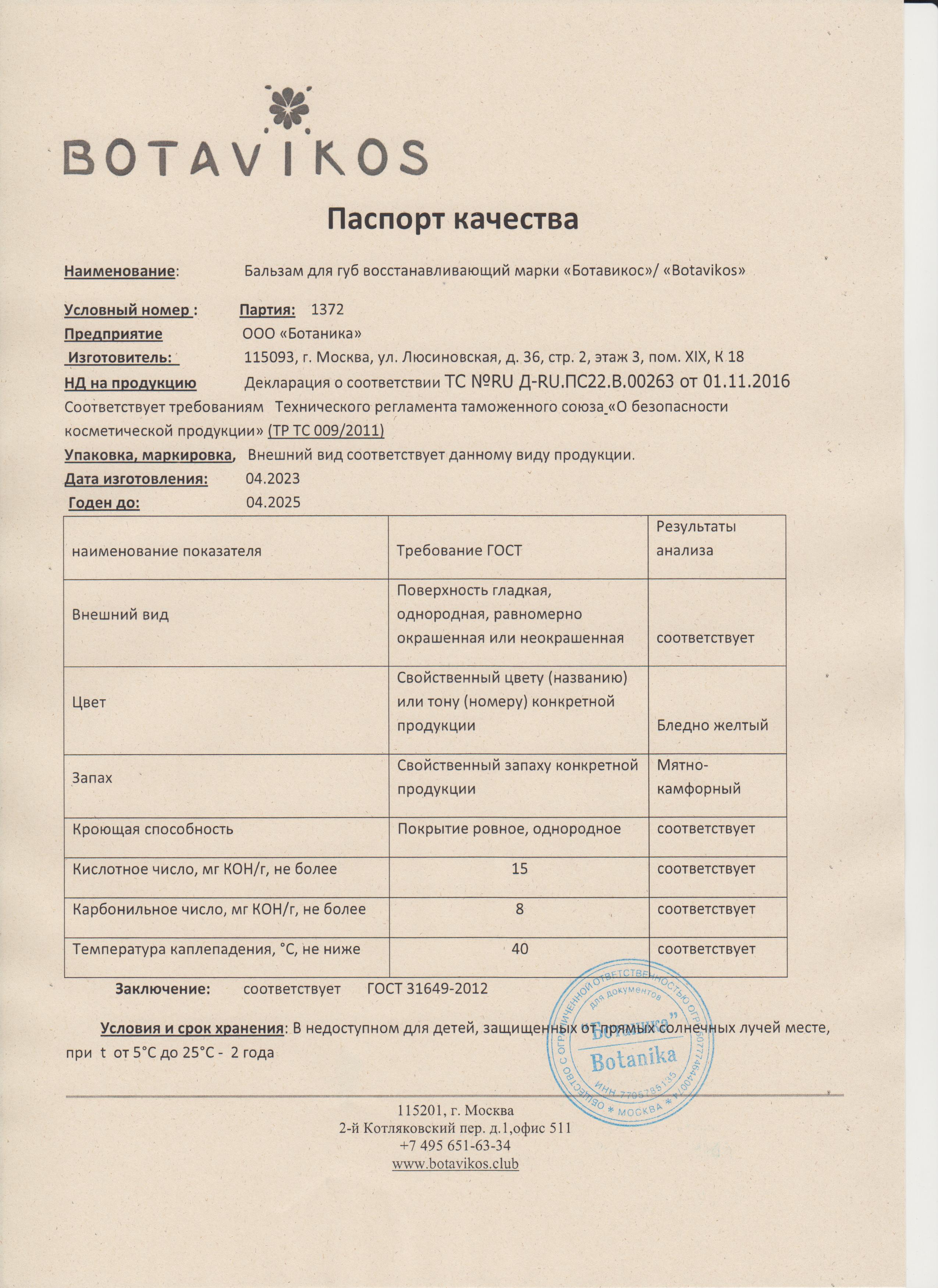 Паспорт №042023